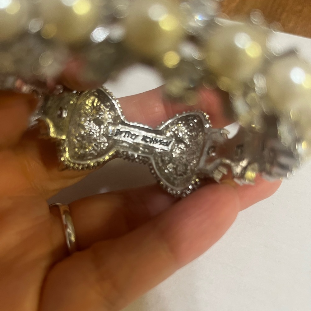 Betsey Johnson Silver and Pearl Bracelet - Picture 6 of 8